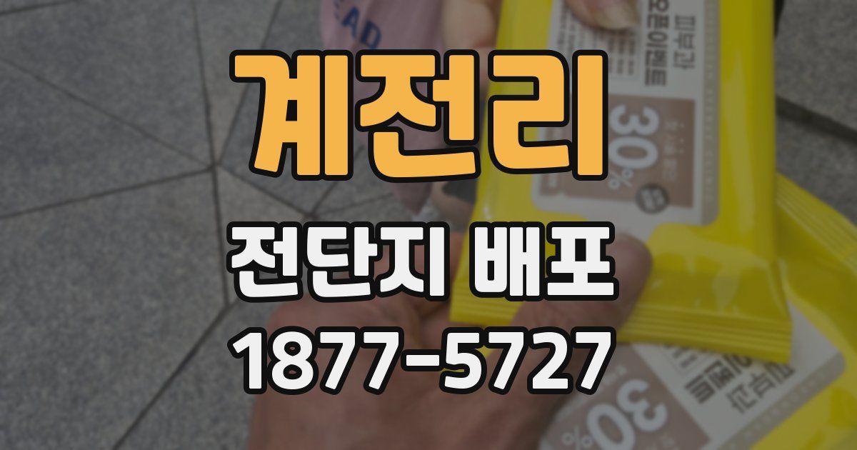 계전리 전단지 배포