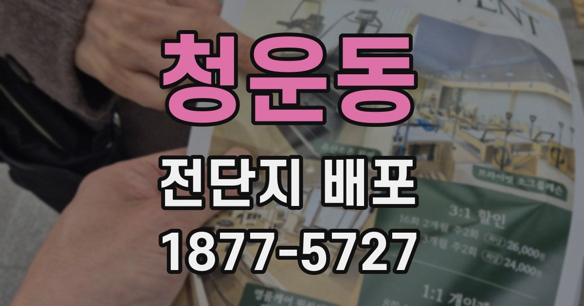 청운동 전단지 배포