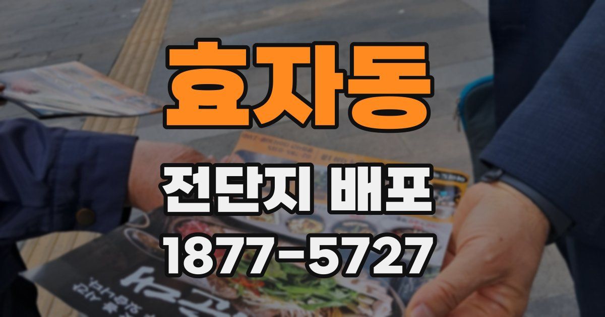 효자동 전단지 배포