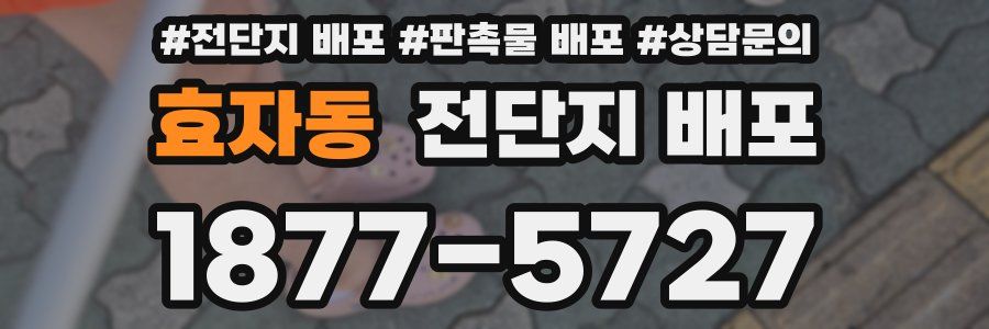 효자동 전단지 배포