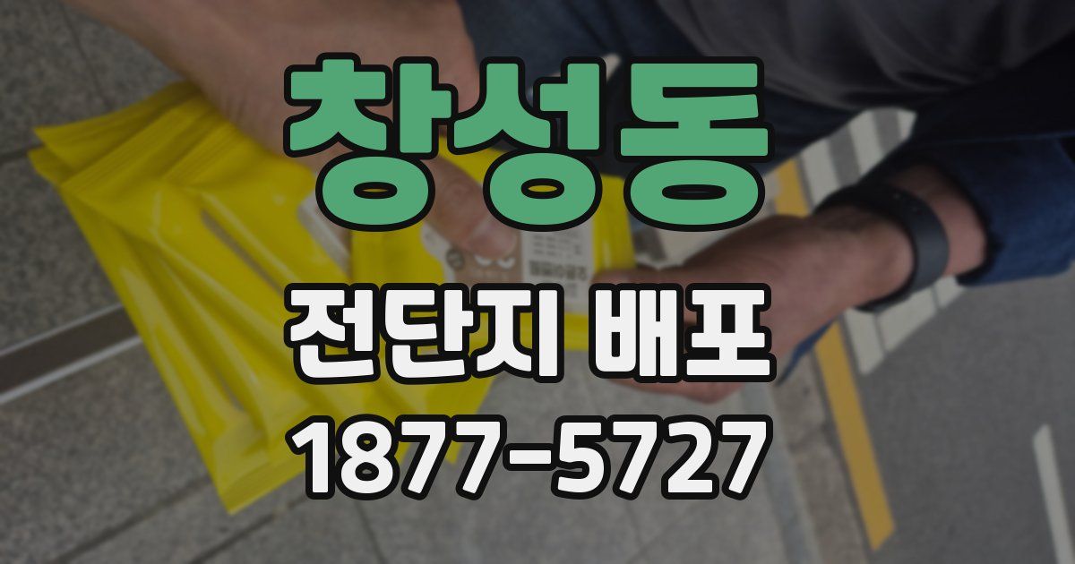 창성동 전단지 배포