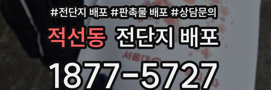 적선동 전단지 배포
