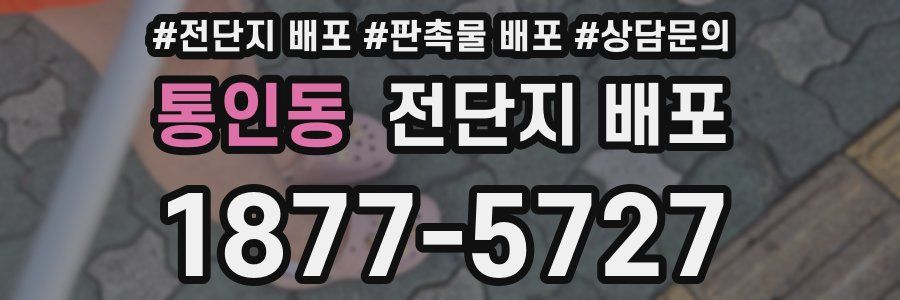 통인동 전단지 배포
