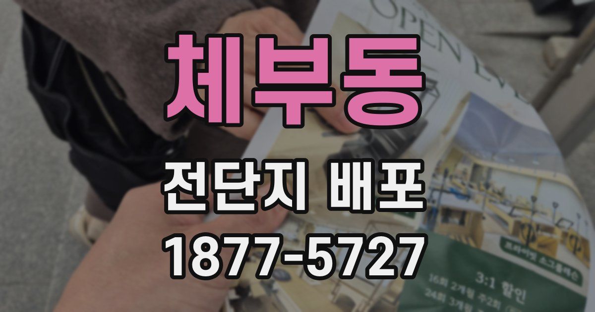 체부동 전단지 배포
