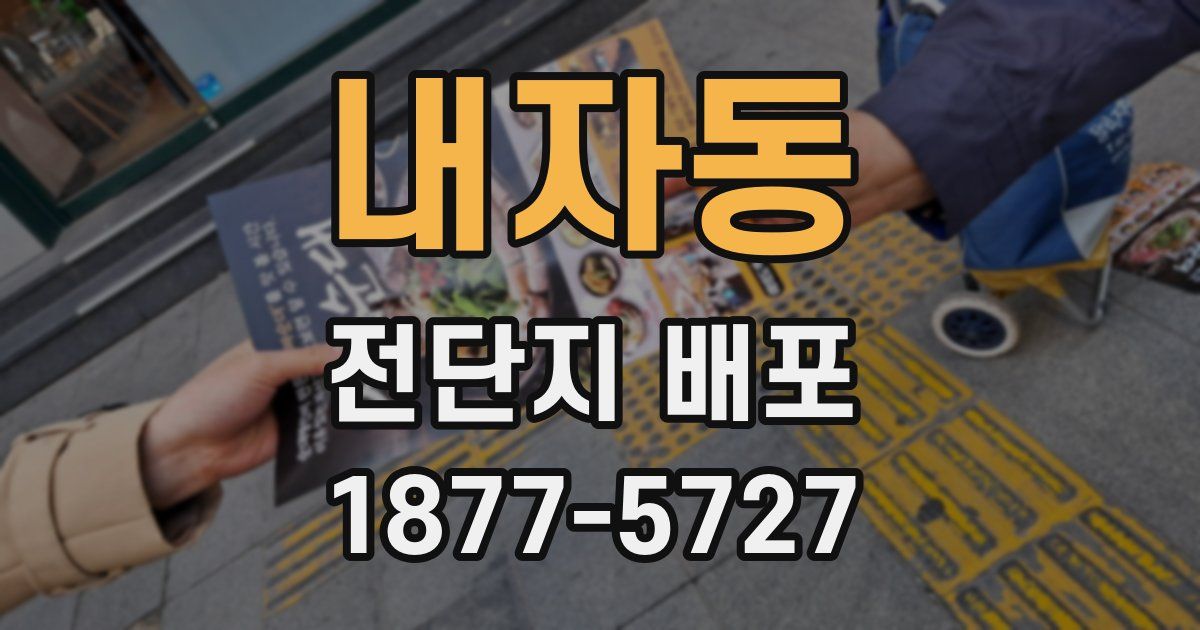 내자동 전단지 배포