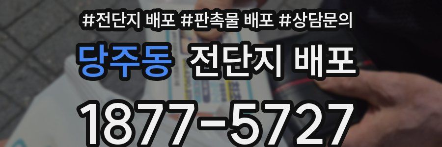 당주동 전단지 배포