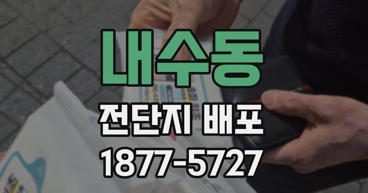 내수동 전단지 배포