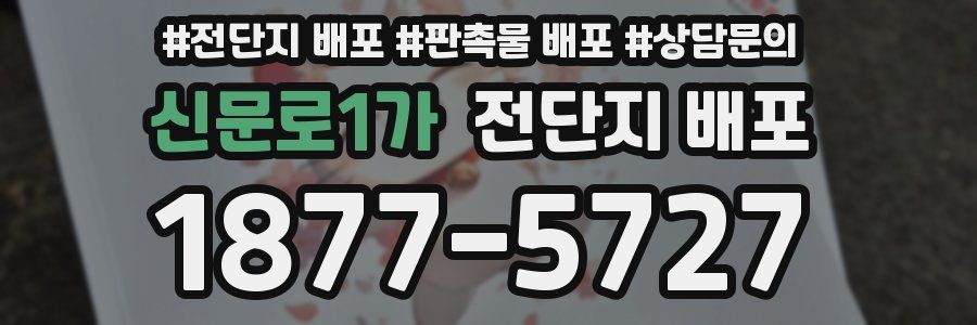 신문로1가 전단지 배포