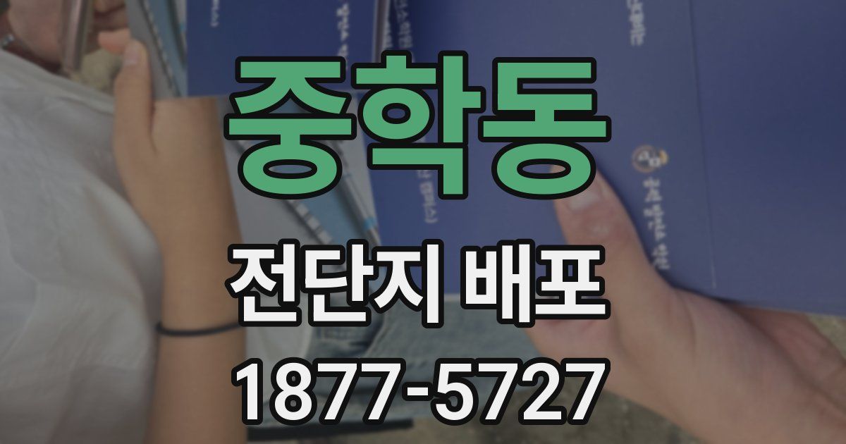 중학동 전단지 배포