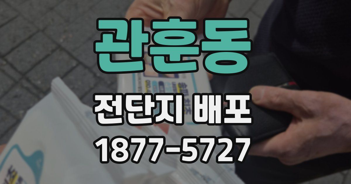 관훈동 전단지 배포