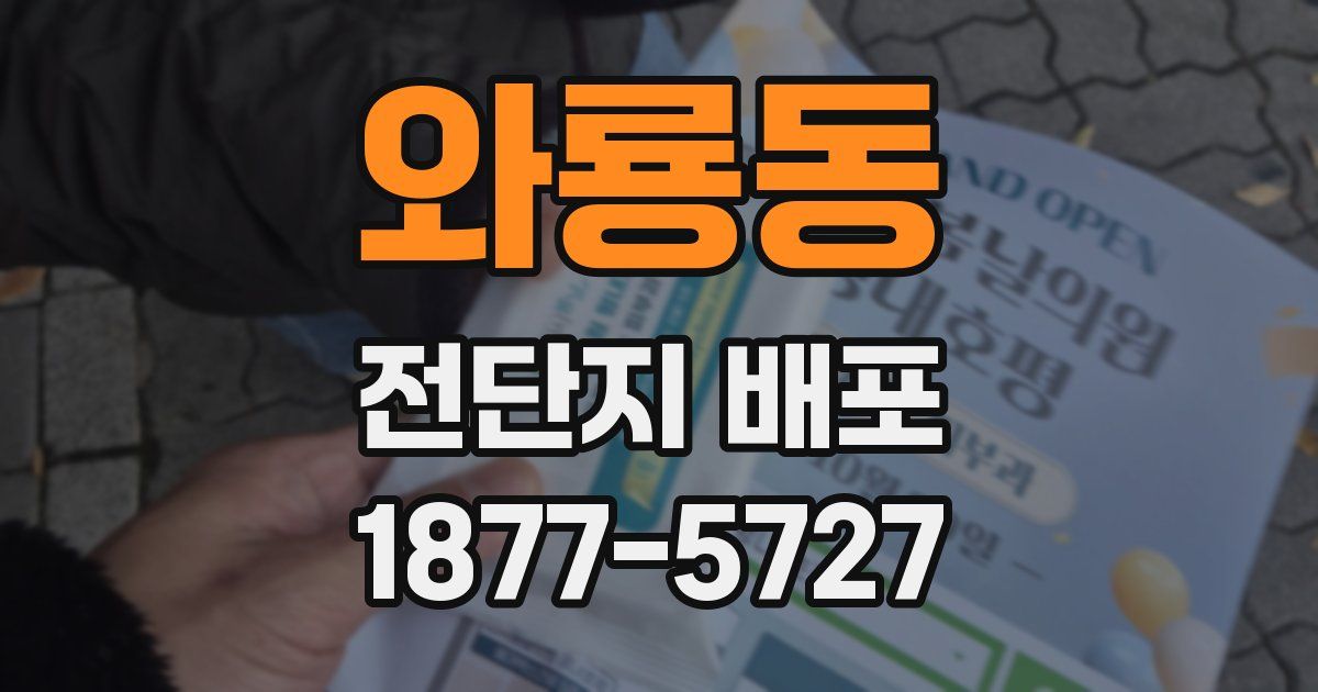 와룡동 전단지 배포