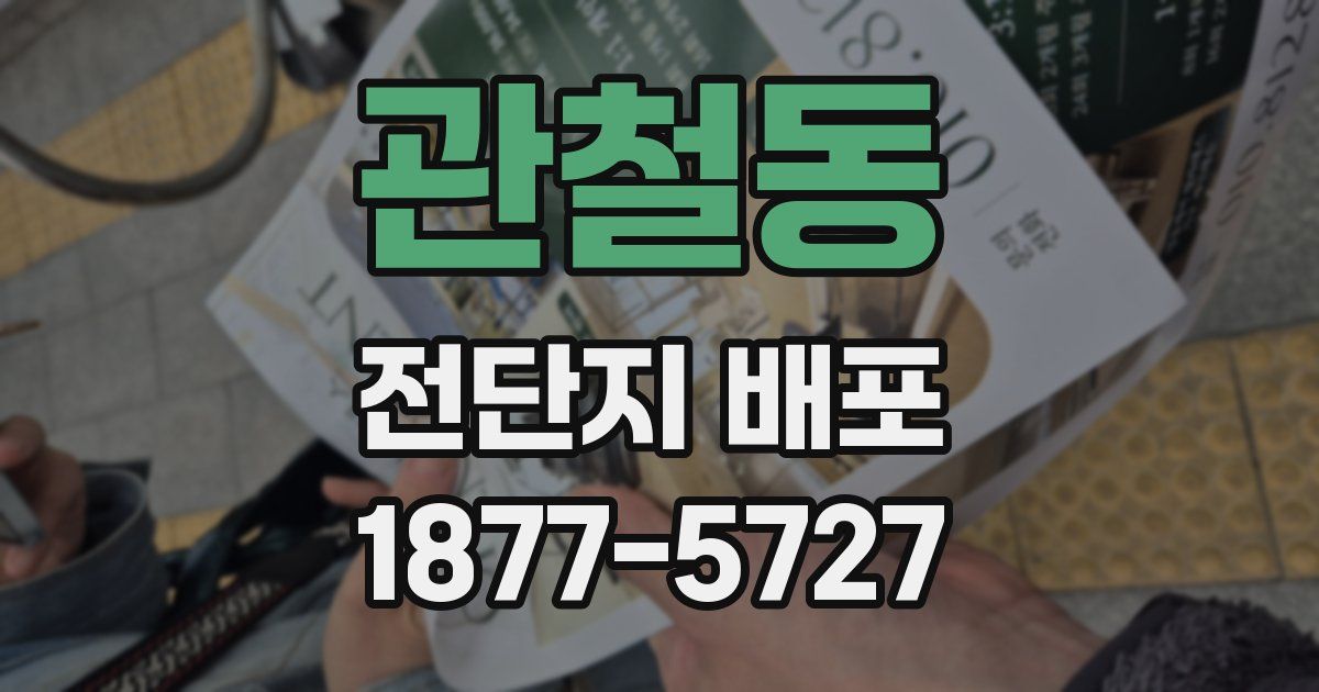관철동 전단지 배포
