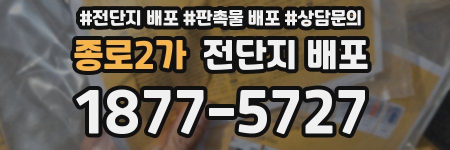 종로2가 전단지 배포