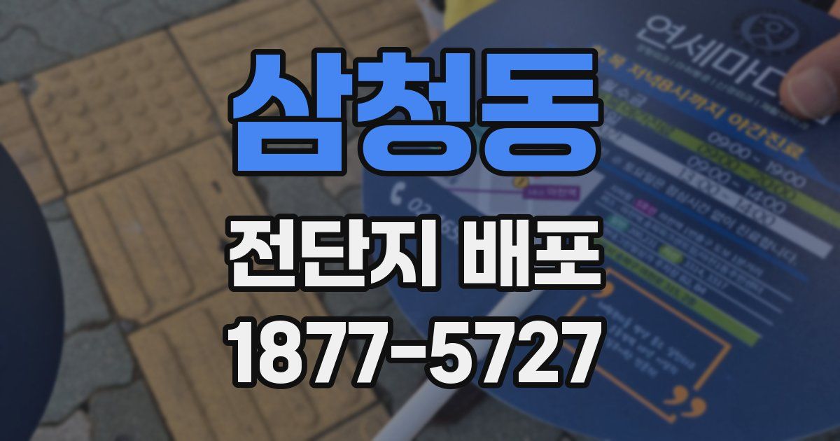삼청동 전단지 배포