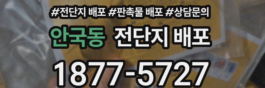 안국동 전단지 배포