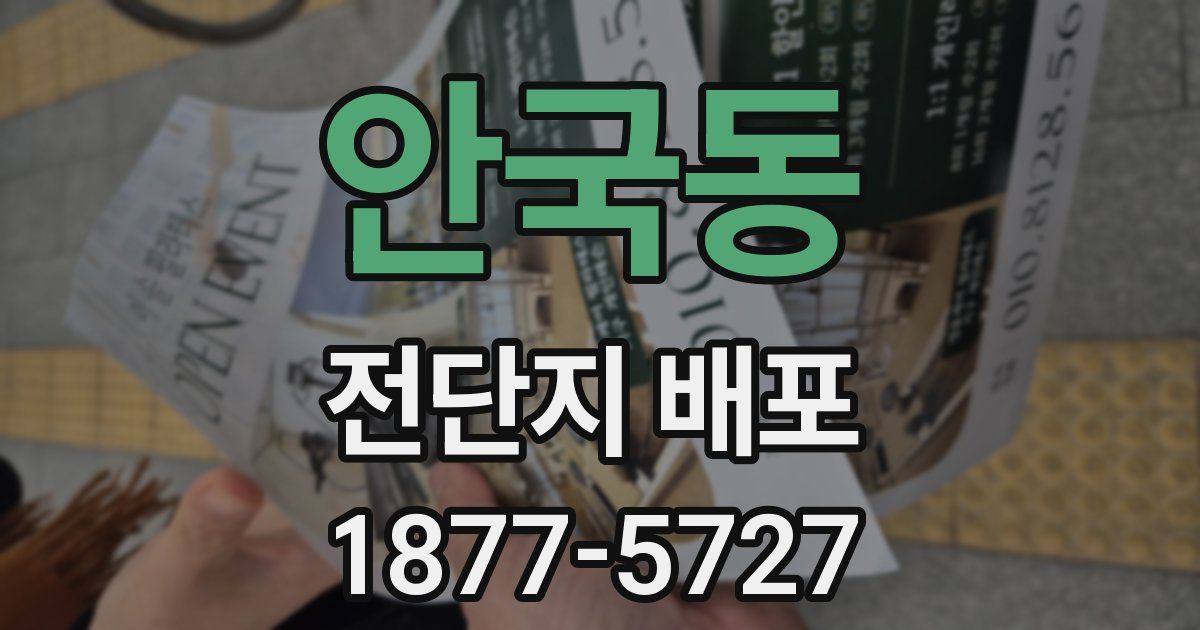 안국동 전단지 배포