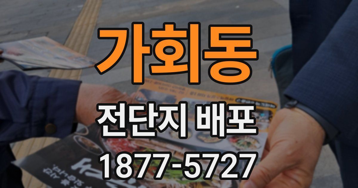 가회동 전단지 배포