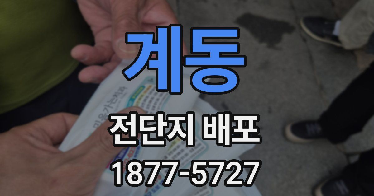 계동 전단지 배포