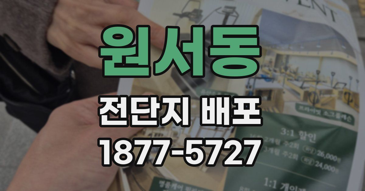 원서동 전단지 배포
