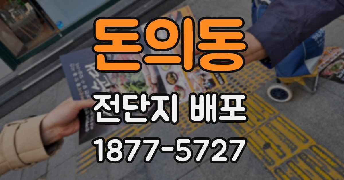 돈의동 전단지 배포