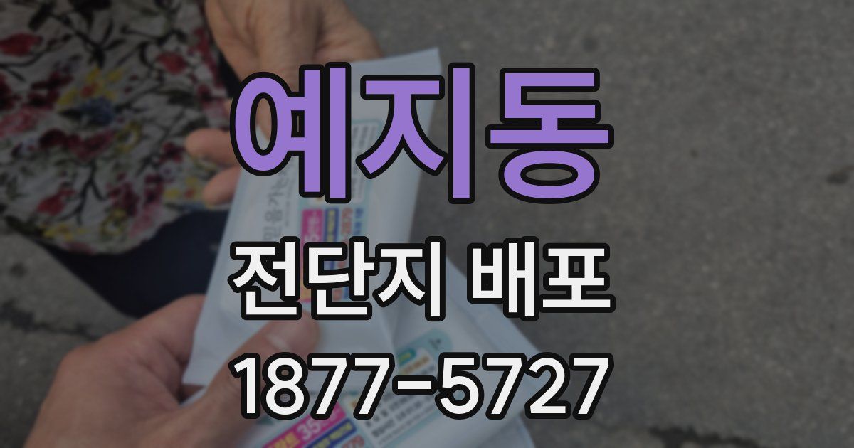 예지동 전단지 배포