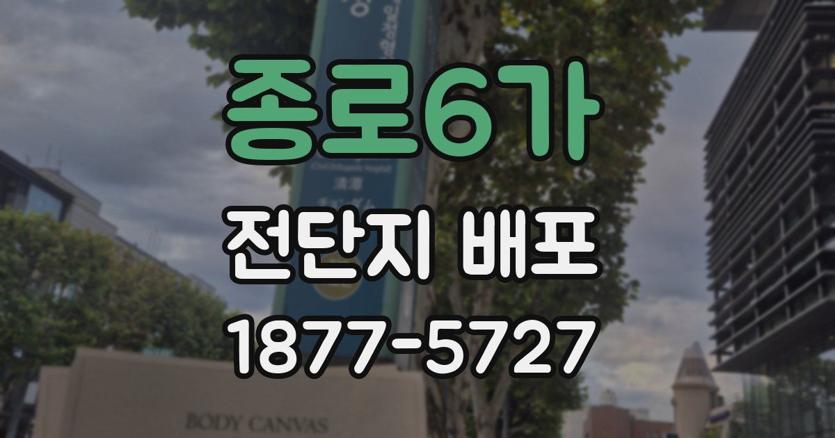 종로6가 전단지 배포