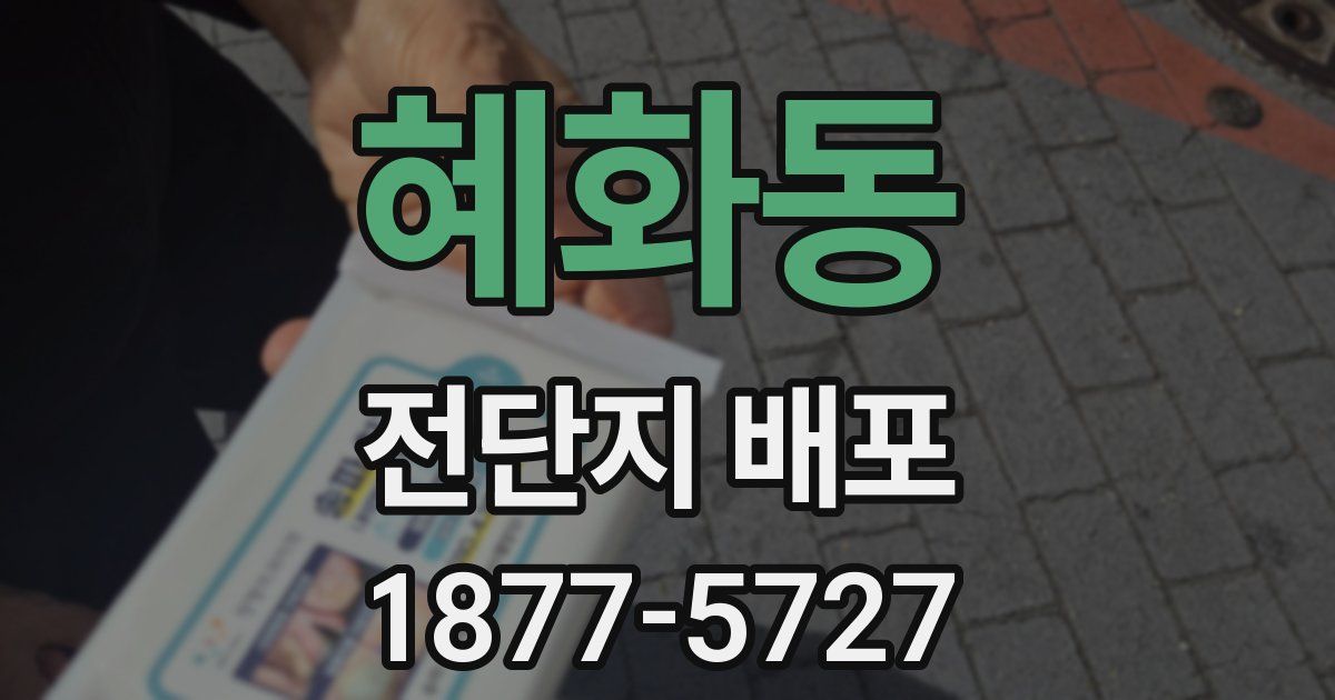 혜화동 전단지 배포