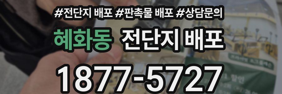 혜화동 전단지 배포