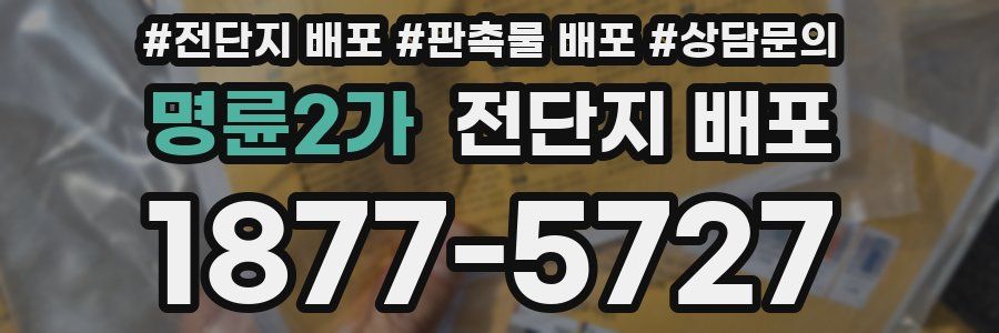 명륜2가 전단지 배포
