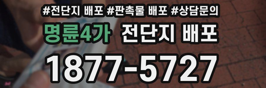 명륜4가 전단지 배포