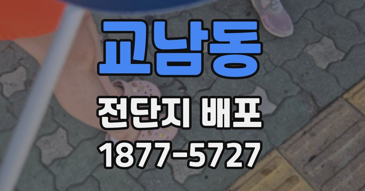 교남동 전단지 배포