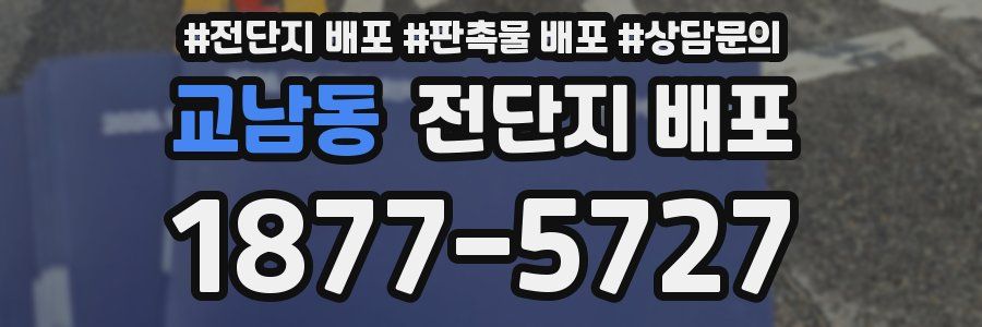 교남동 전단지 배포