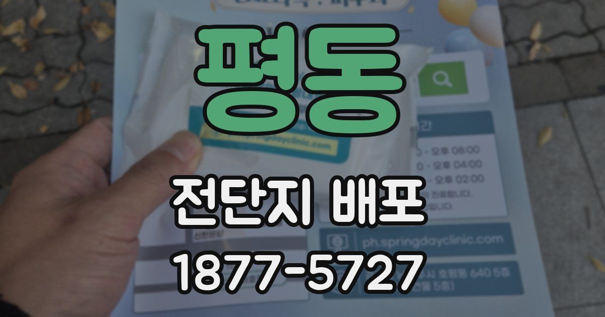 평동 전단지 배포