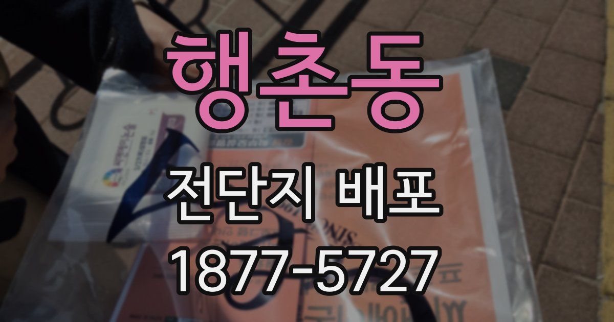 행촌동 전단지 배포