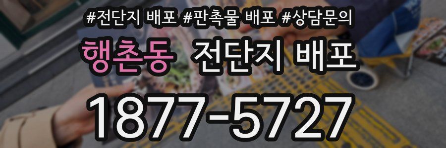 행촌동 전단지 배포