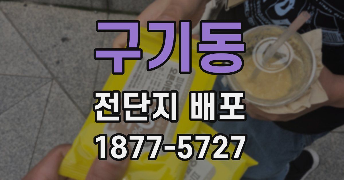 구기동 전단지 배포