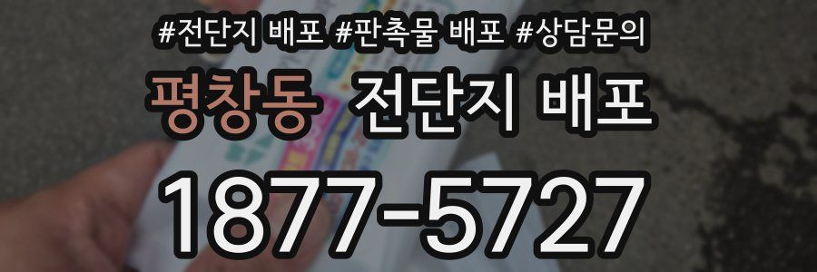 평창동 전단지 배포