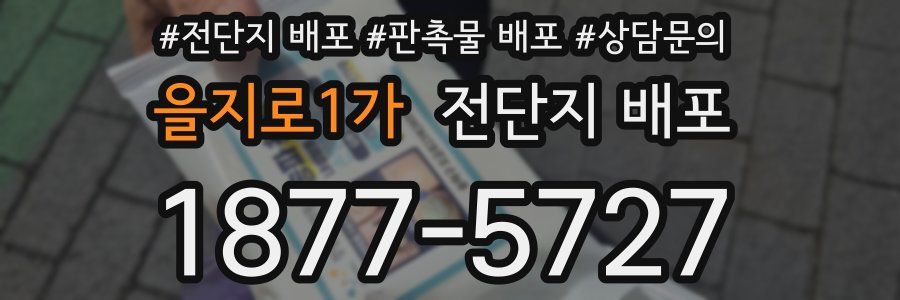 을지로1가 전단지 배포