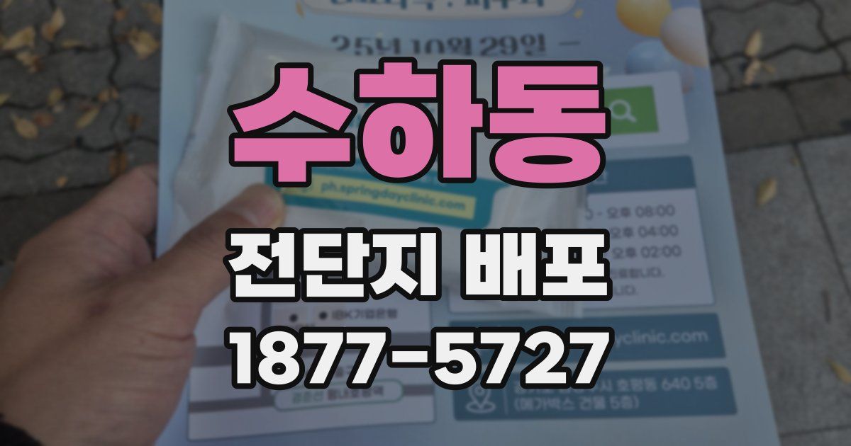 수하동 전단지 배포