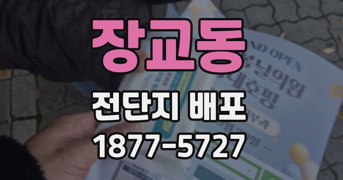 장교동 전단지 배포