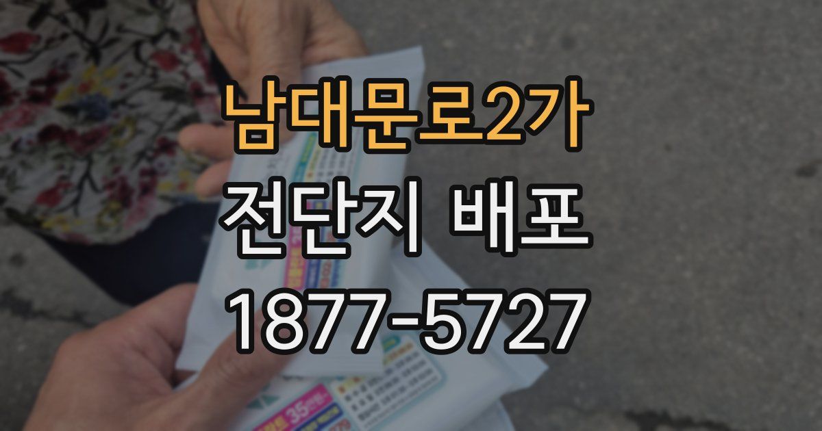 남대문로2가 전단지 배포