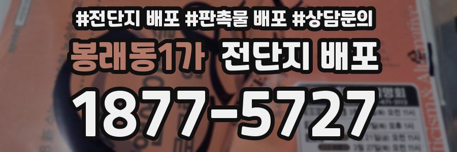 봉래동1가 전단지 배포