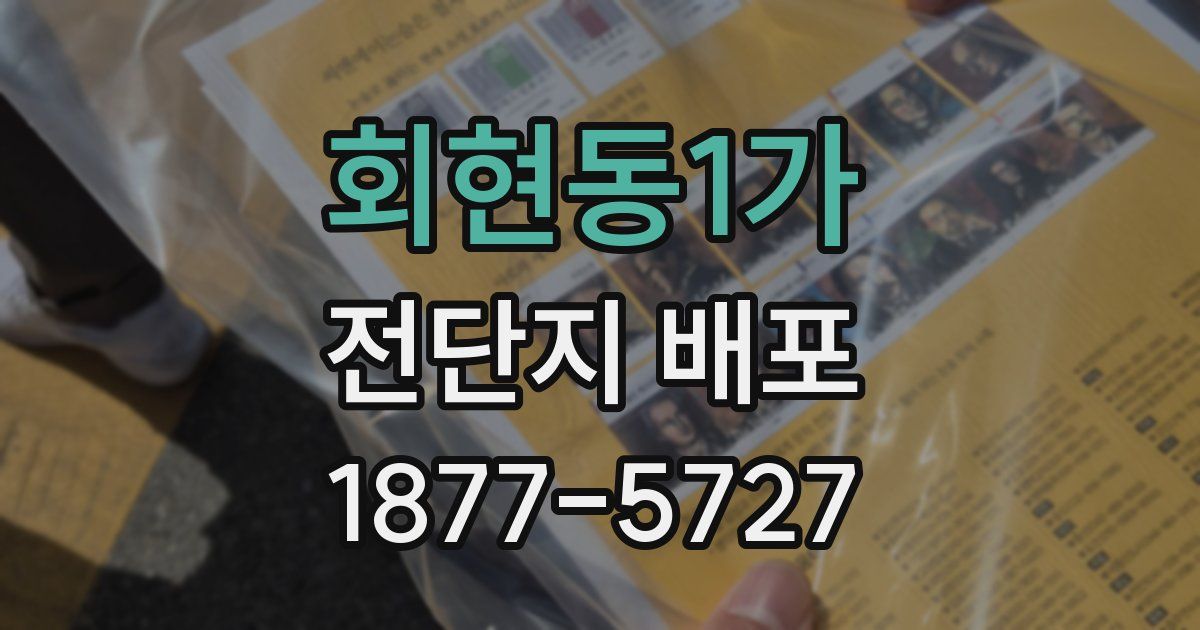 회현동1가 전단지 배포