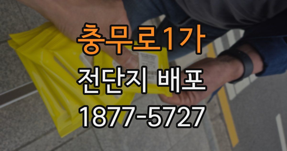 충무로1가 전단지 배포