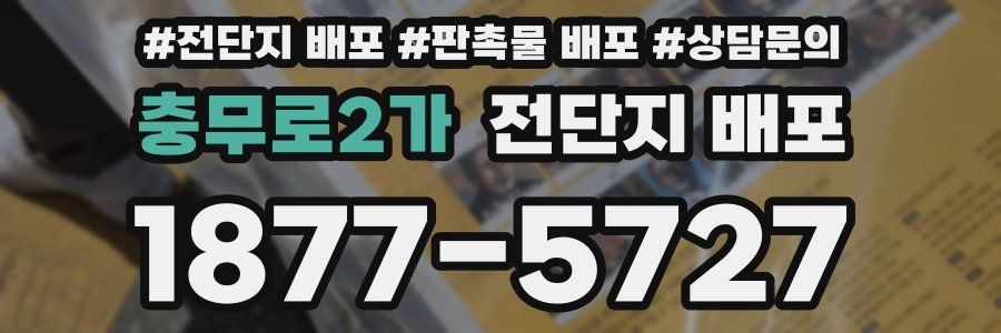 충무로2가 전단지 배포
