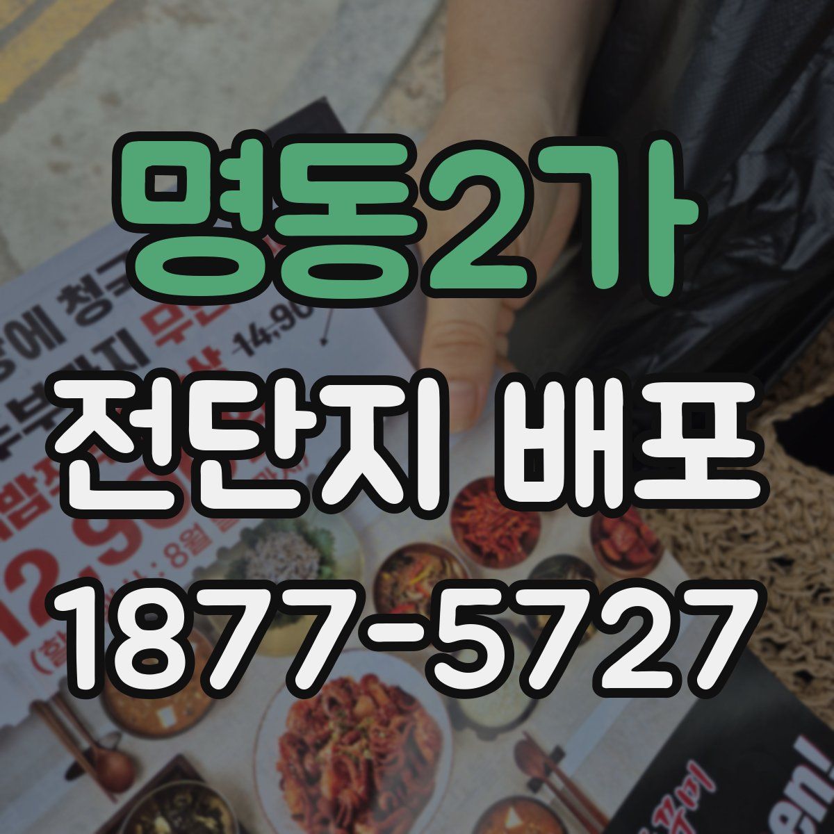 명동2가 전단지 배포