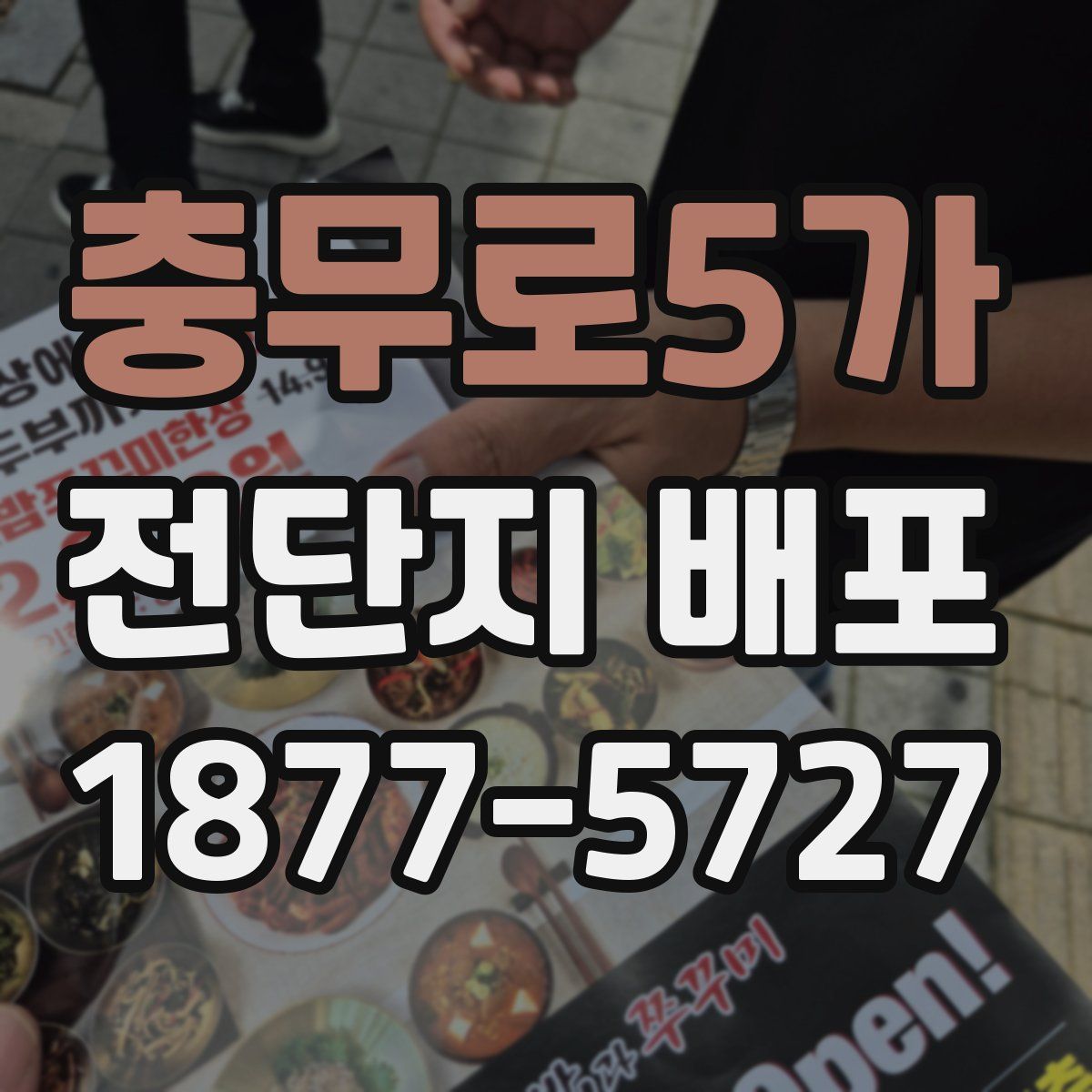 충무로5가 전단지 배포