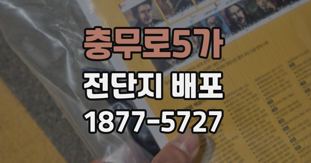 충무로5가 전단지 배포