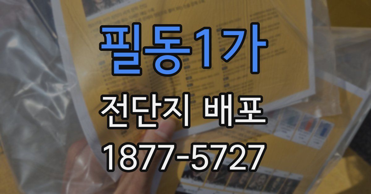 필동1가 전단지 배포