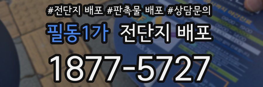 필동1가 전단지 배포